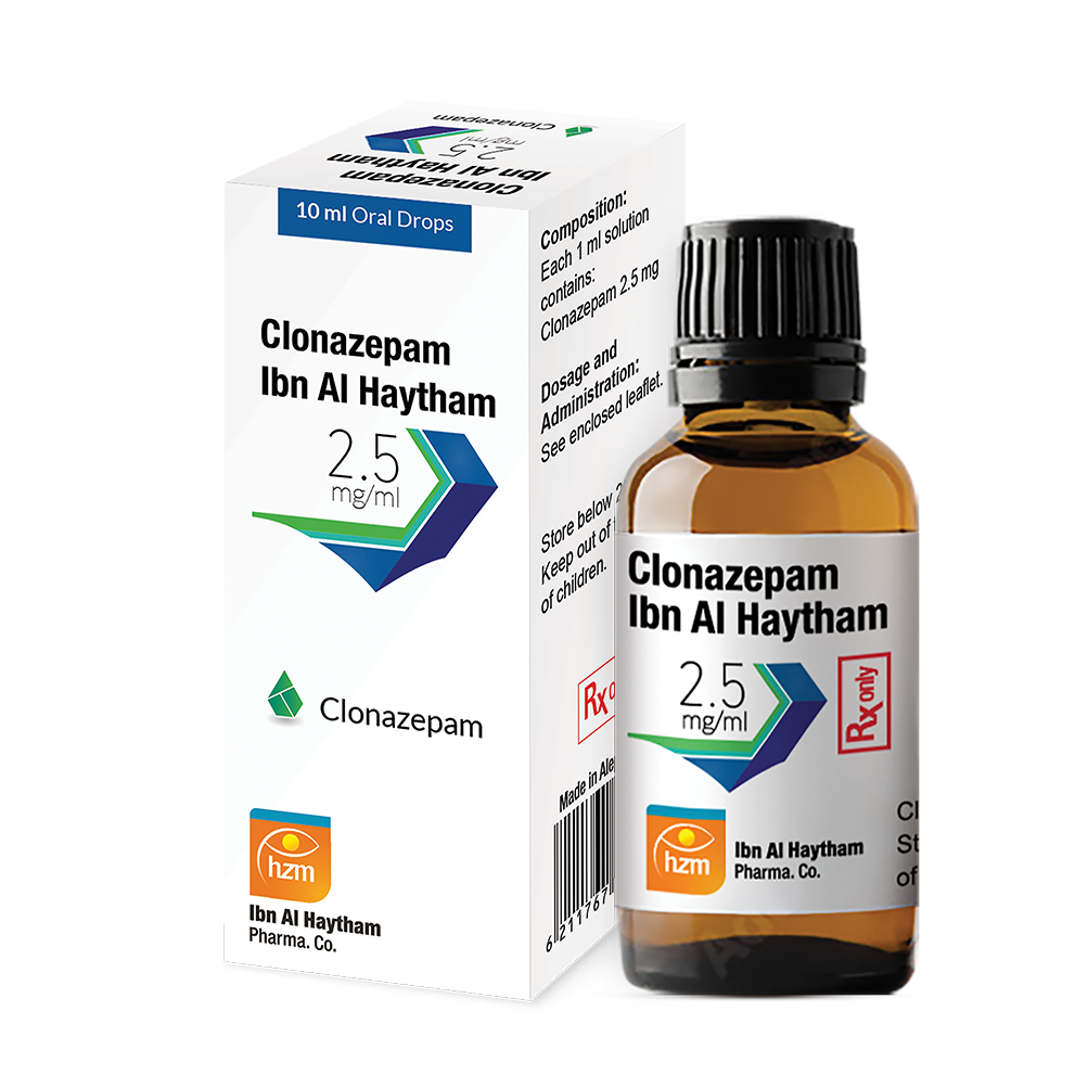 كلونازيبام ابن الهيثم 2,5 ملغ/مل